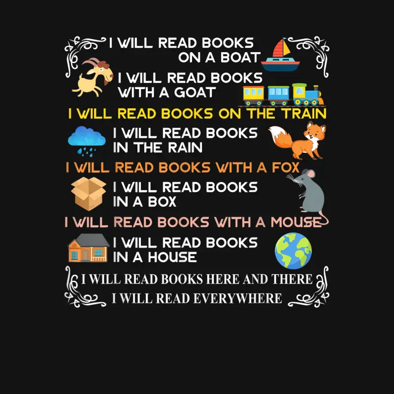I Will Read Books On A Boat & Everywhere Reading T-Shirt Unisex Long Sleeve T-Shirt