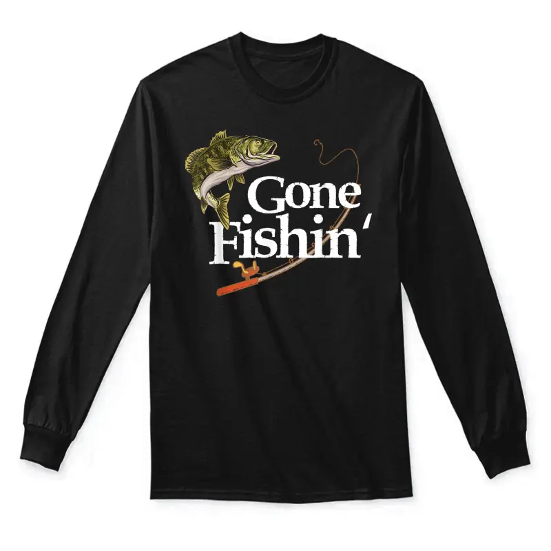 Gone Fishin' Apparel Fisherman Lover Angler Fish Unisex Long Sleeve T-Shirt