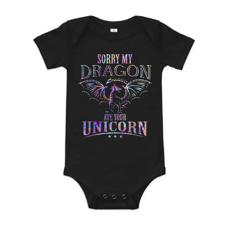 Sorry My Dragon Ate Your Unicorn Baby Onesie