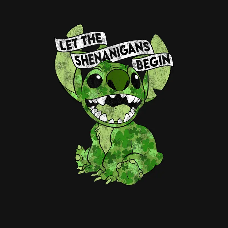 Disney Lilo & Stitch St. Patrick's Day Stitch Shenanigans Unisex Long Sleeve T-Shirt
