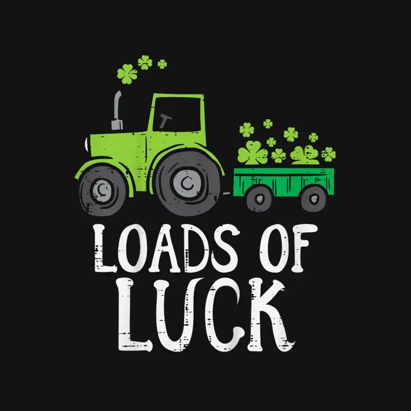 Loads Of Luck Tractor Toddler Boys St Patricks Day Kids Youth Staple T-Shirt