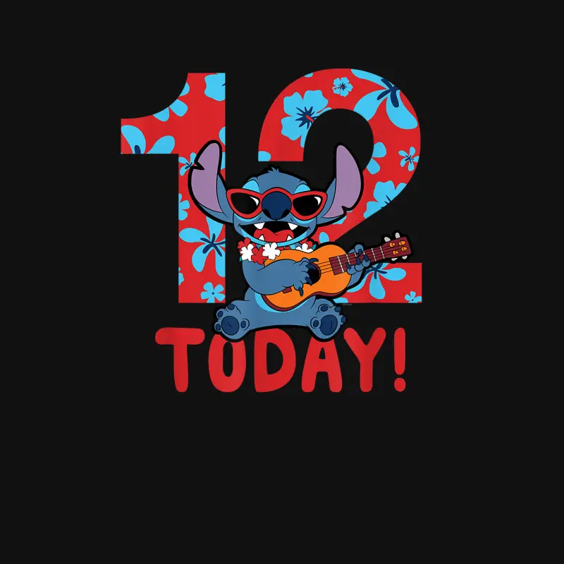 Disney Lilo & Stitch Tropical Birthday 12 Years Old Today Baby Onesie