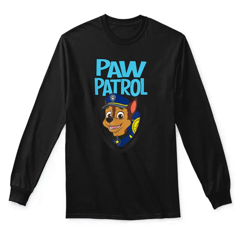 Paw Patrol Chase In Badge Nickelodeon Unisex Long Sleeve T-Shirt