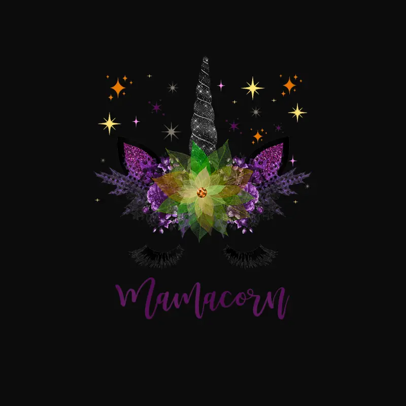 Mamacorn Mom Adult Unicorn Face Mother's Day Women Birthday Unisex Staple T-Shirt