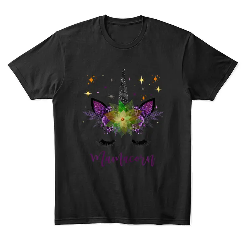 Mamacorn Mom Adult Unicorn Face Mother's Day Women Birthday Unisex Staple T-Shirt
