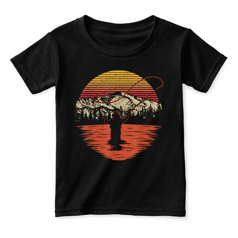 Retro Vintage Fly Fishing Shirt - Fly Fisherman Toddler Staple T-Shirt