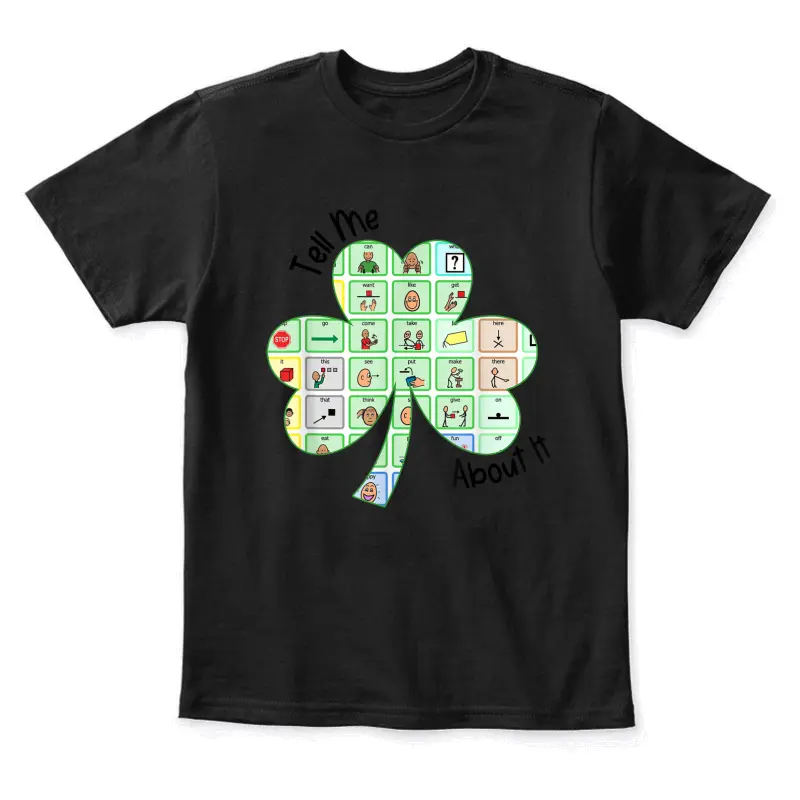 Tell Me About It Shamrock Education Ot Aac Sped St Patrick Youth Staple T-Shirt