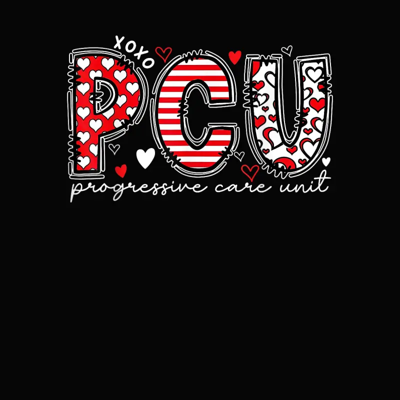 Pcu Progressive Care Unit Nurse Crew Valentine's Day Toddler Staple T-Shirt