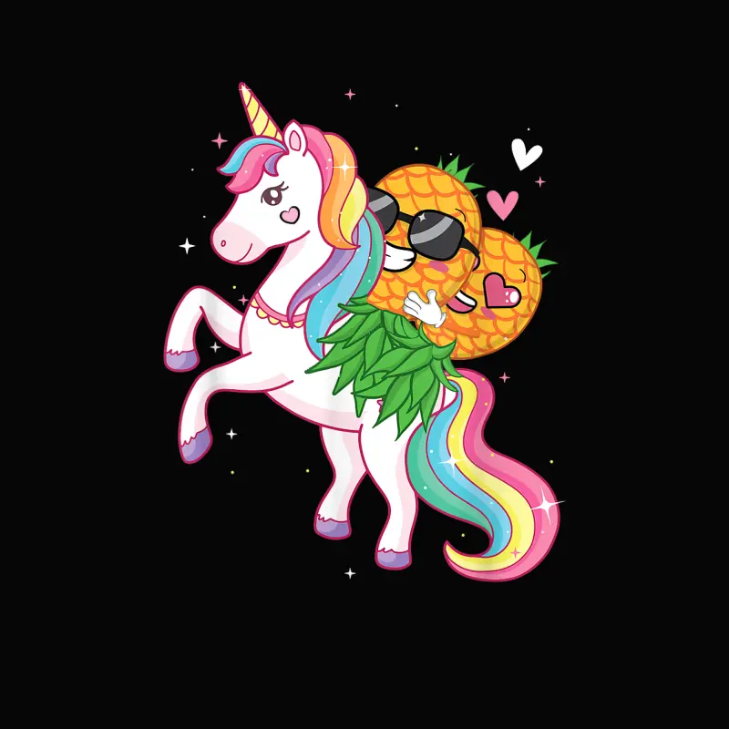 Pineapple Swinger Unicorn - Swinging Lifestyle Polyamory Toddler Staple T-Shirt