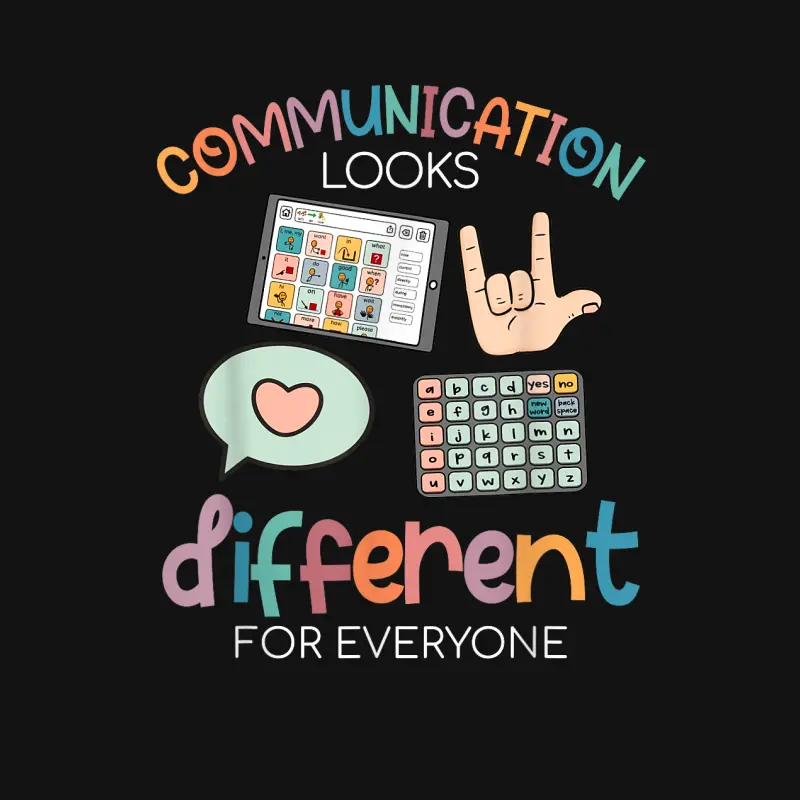 Communication Looks Different For Everyone Autism Awareness Unisex Long Sleeve T-Shirt
