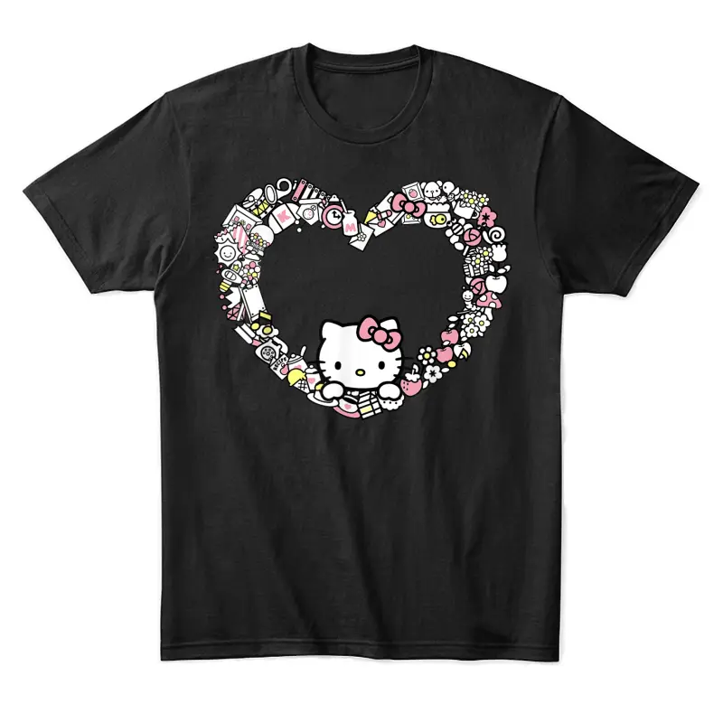 Hello Kitty Heart Favorite Things Short Sleeve Unisex Staple T-Shirt