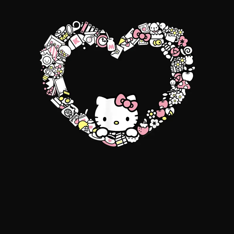 Hello Kitty Heart Favorite Things Short Sleeve Unisex Staple T-Shirt