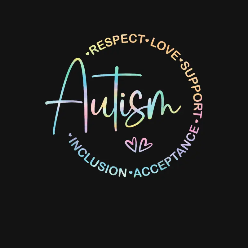 Respect Love Support Autism Awareness Month Women Men Youth Staple T-Shirt