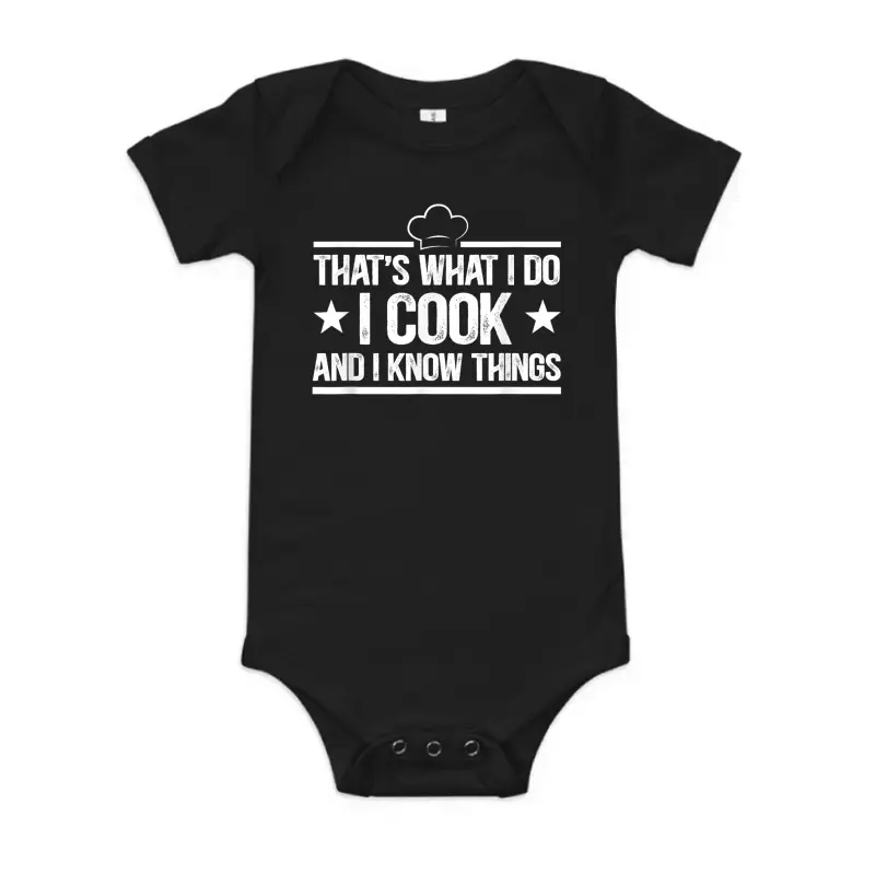 That's What I Do I Cook And I Know Things Cooking Lover Gift Baby Onesie