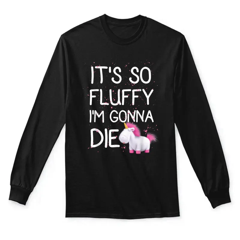Despicable Me Minions It's So Fluffy Unicorn Graphic Unisex Long Sleeve T-Shirt