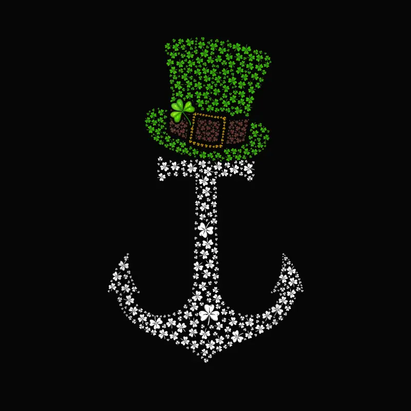 Leprechaun Anchor Shamrocks Cruise Squad St. Patrick's Day Toddler Staple T-Shirt