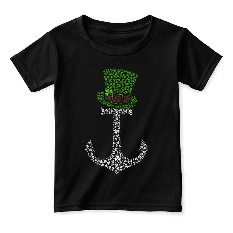 Leprechaun Anchor Shamrocks Cruise Squad St. Patrick's Day Toddler Staple T-Shirt