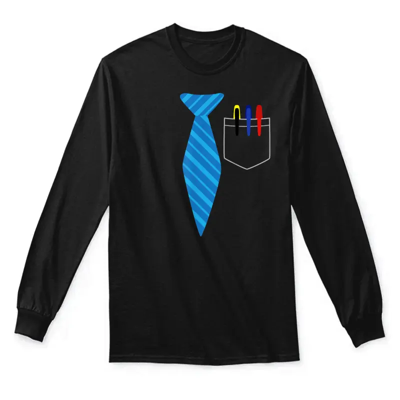 & Pocket Protector Costume School Gift Unisex Long Sleeve T-Shirt