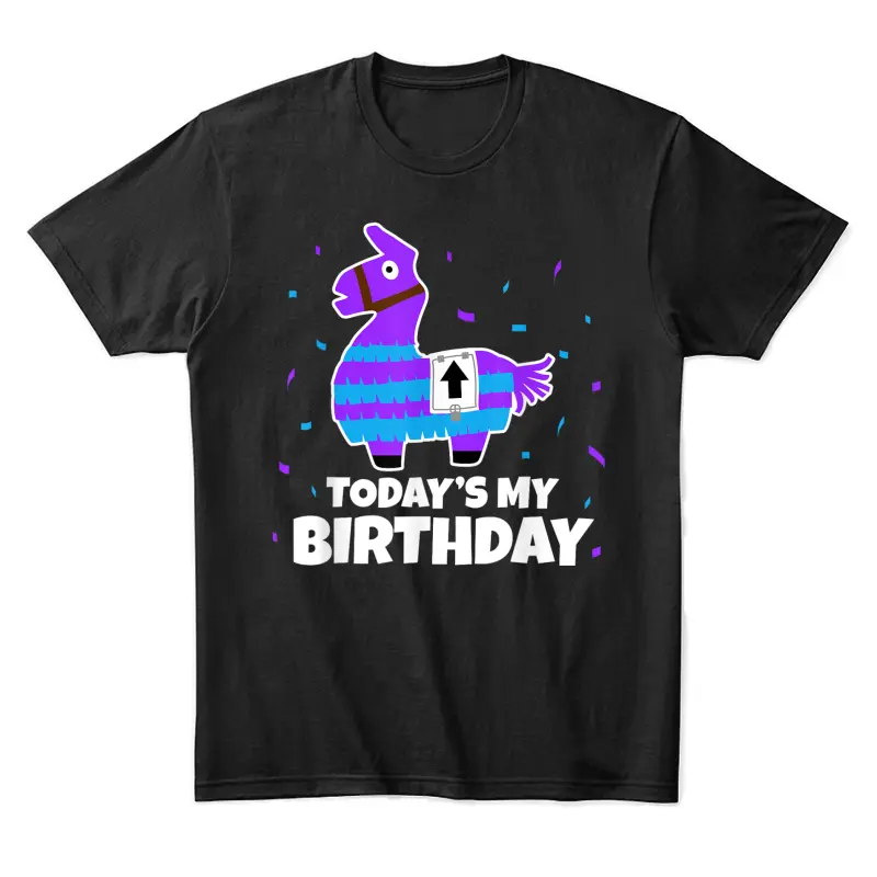 Cute Birthday Llama Funny Bday Animal Party Unisex Staple T-Shirt