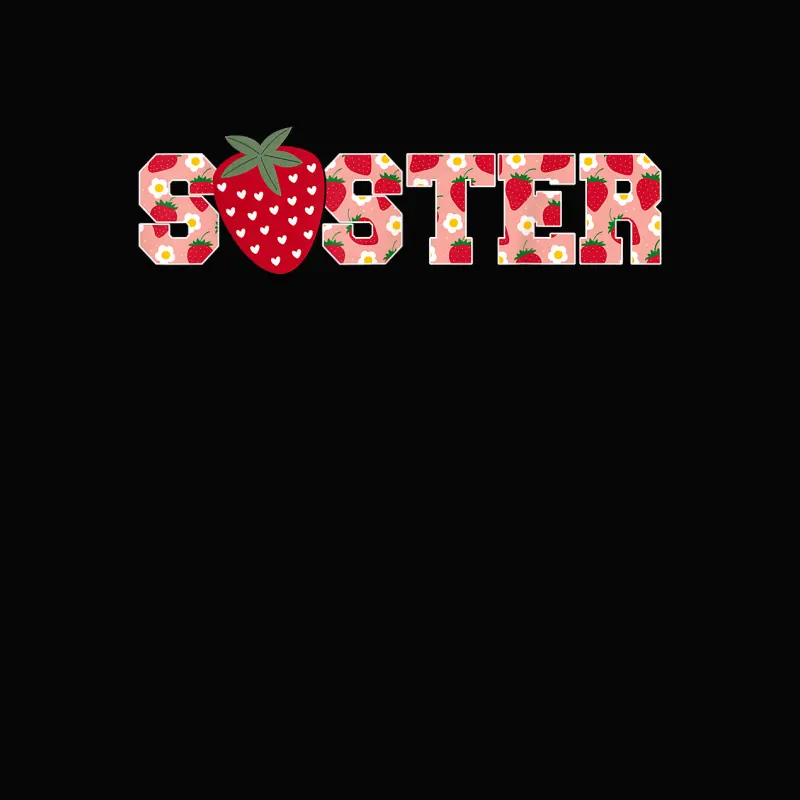 Funny Strawberry Sister Fruit 1St Birthday Family Matching Toddler Staple T-Shirt