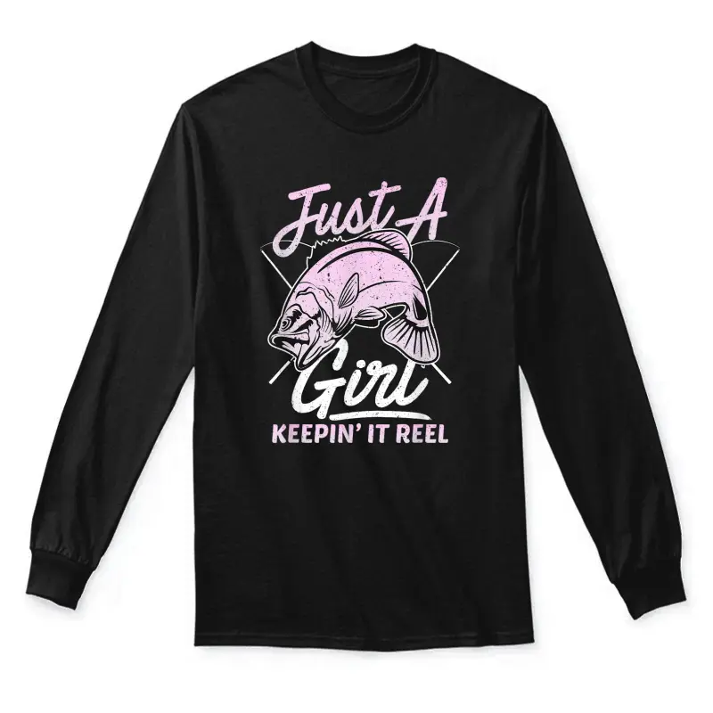 Cute Fishing Funny Keeping It Reel Womens Purple Pink Unisex Long Sleeve T-Shirt