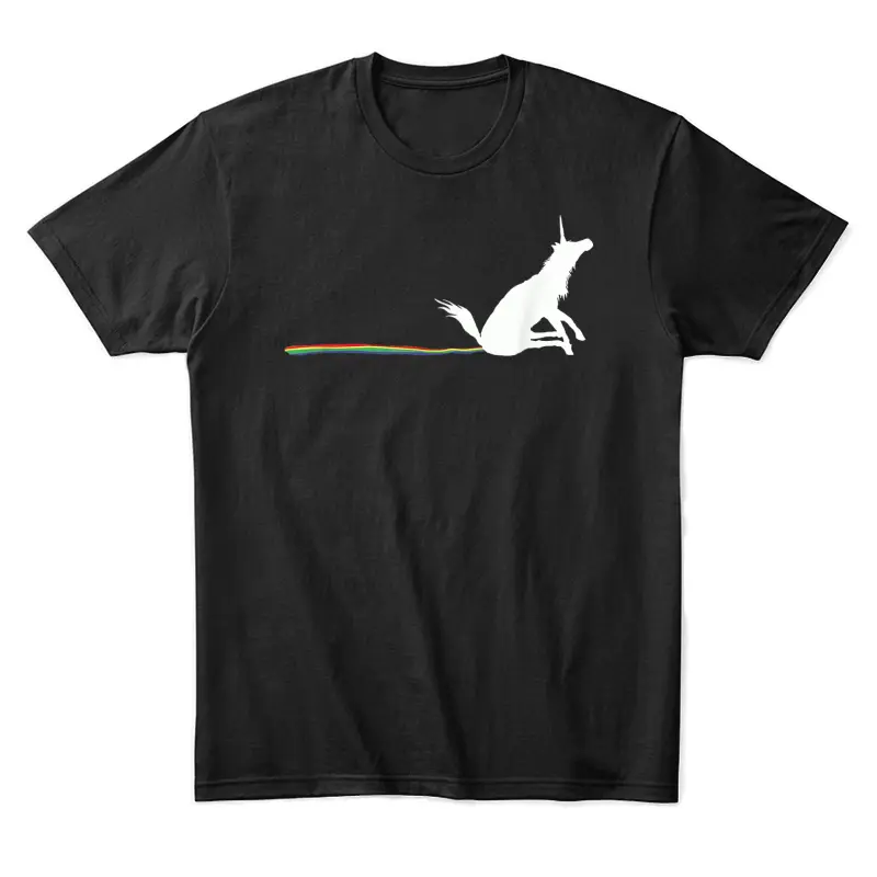 Pooping Unicorn How Rainbows Are Made Unisex Staple T-Shirt