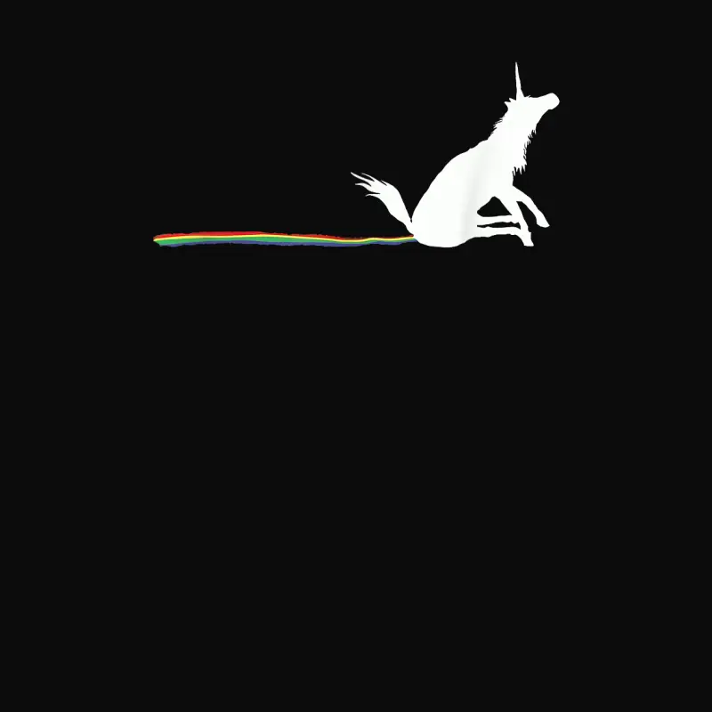 Pooping Unicorn How Rainbows Are Made Unisex Staple T-Shirt