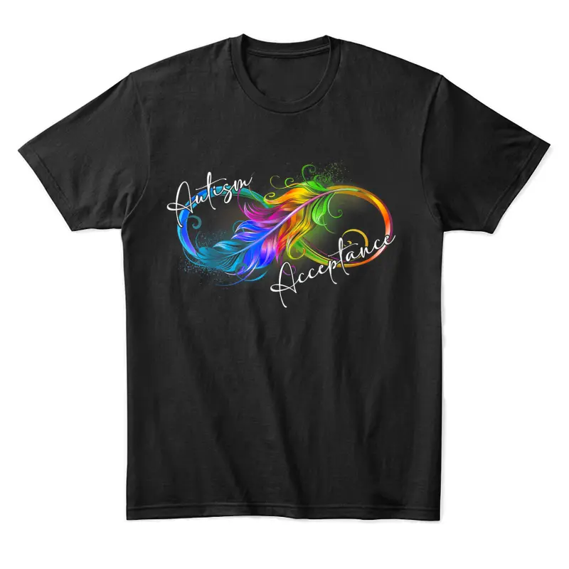 Autism Red Instead Infinity Symbol Autistic Acceptance Unisex Staple T-Shirt