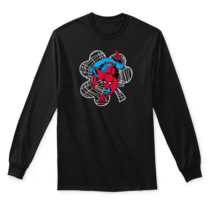 Spider-Man - Web Shamrock St. Patrick's Day Unisex Long Sleeve T-Shirt