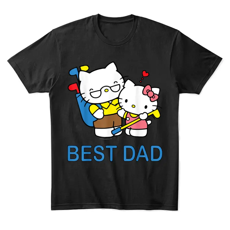 Hello Kitty Best Dad Father's Day Tee Shirt Unisex Staple T-Shirt