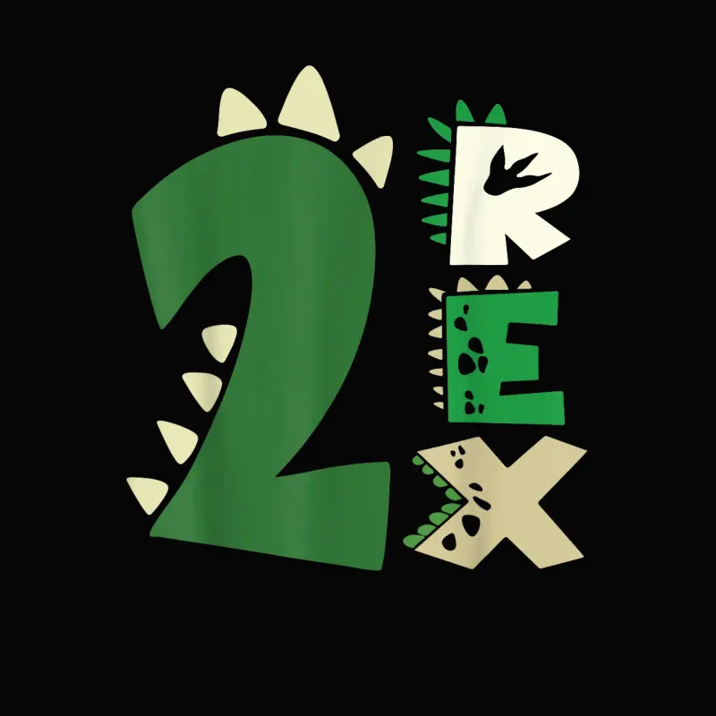 Two Rex Birthday 2Nd Dinosaur Birthday Dino Birthday Boy Toddler Staple T-Shirt