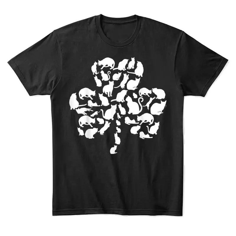 Cat St Patricks Cattys Catricks Day Girls Women Shamrock Unisex Staple T-Shirt