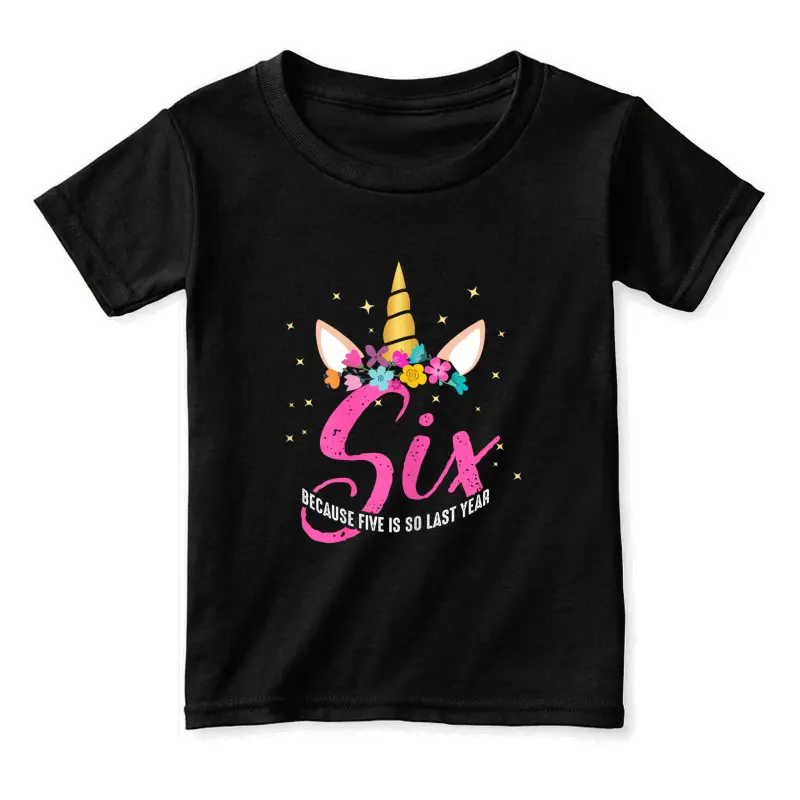 6 Years Old Birthday Girl Gifts Unicorn 6Th Birthday Toddler Staple T-Shirt