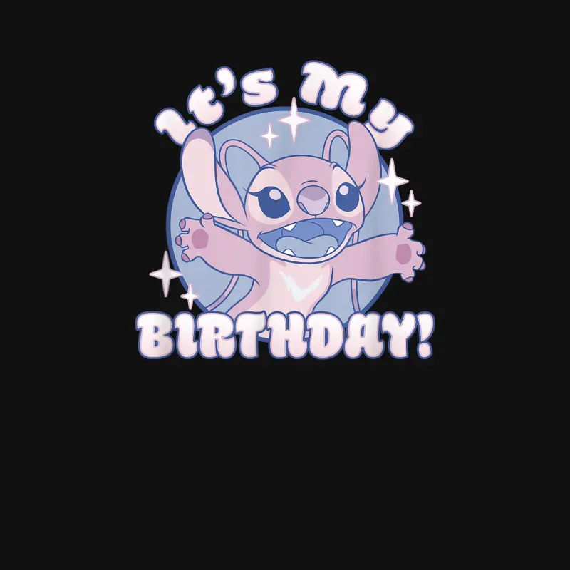 Disney Lilo & Stitch Angel It's My Birthday Retro Sparkle Baby Onesie