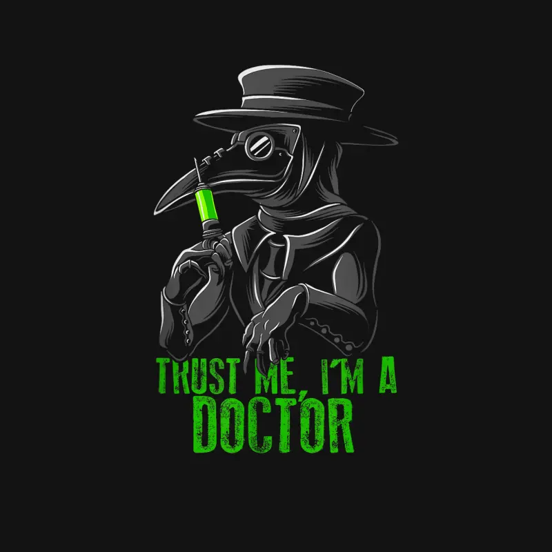 Plague Doctor Shirt Trust Me I'm A Doctor Funny Doctor Phd Unisex Long Sleeve T-Shirt