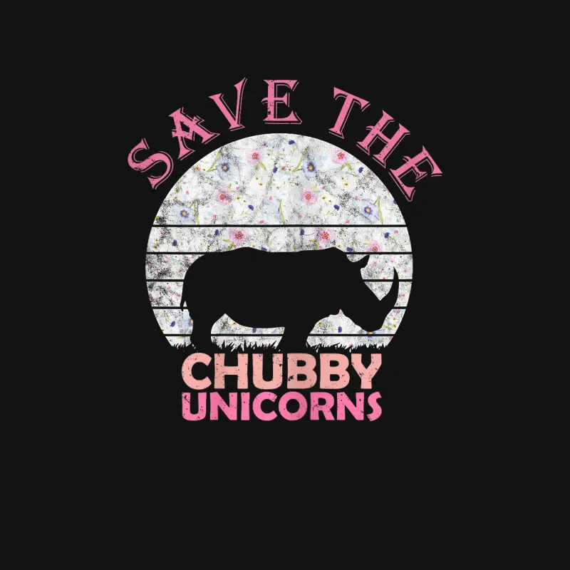 Funny Unicorn Gifts For Girls Women Save The Chubby Unicorns Unisex Long Sleeve T-Shirt