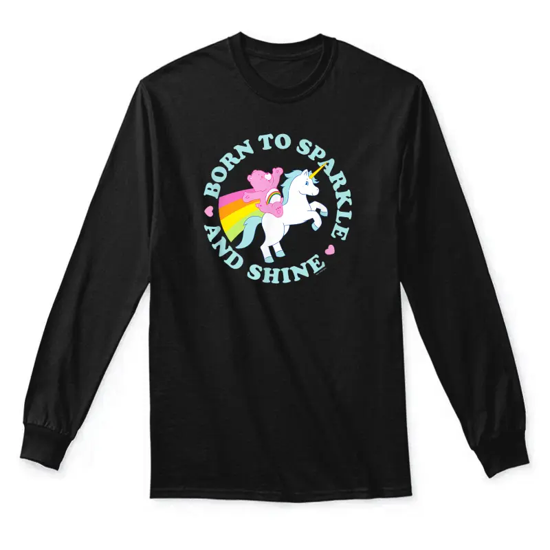 Care Bears Cheer Bear Unicorn Born To Sparkle And Shine Unisex Long Sleeve T-Shirt