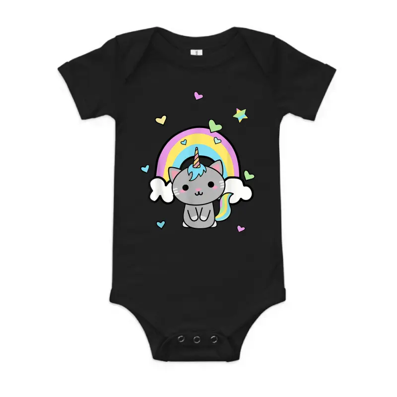 Unicorn Cat Rainbow Caticorn Kittycorn Cute Kawaii Gift Baby Onesie