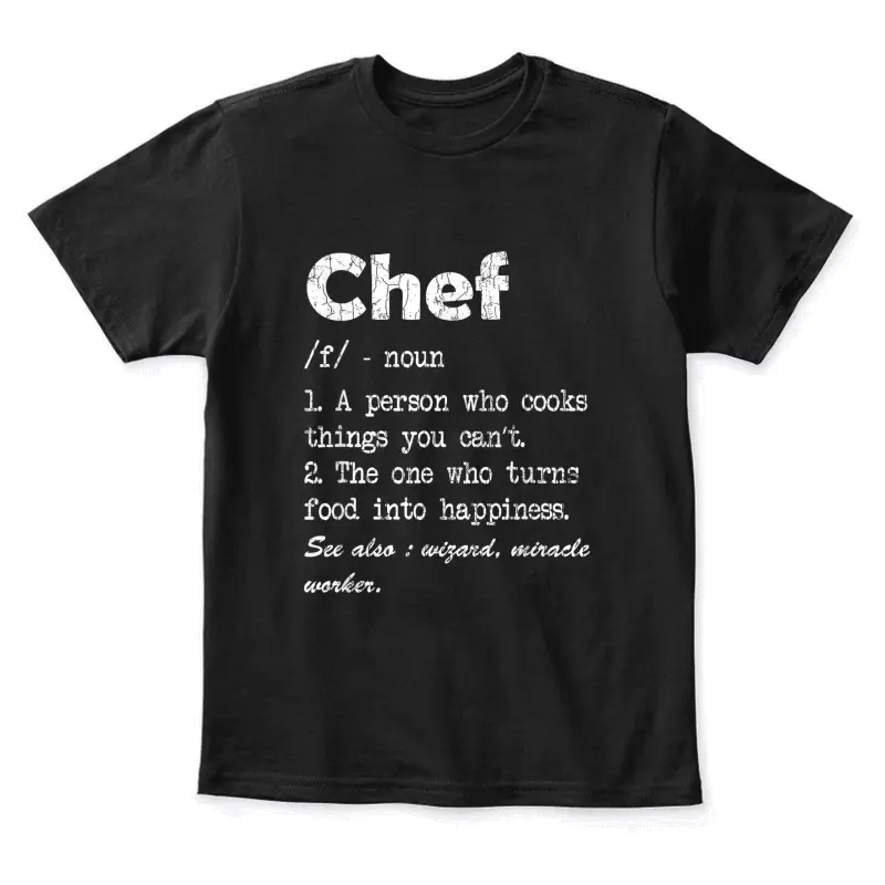 Chef Definition Funny Cook Cooking Graphic Youth Staple T-Shirt