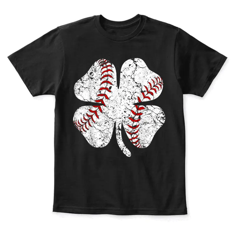 Baseball St Patricks Day Boys Girls Men Women Shamrock Green Youth Staple T-Shirt