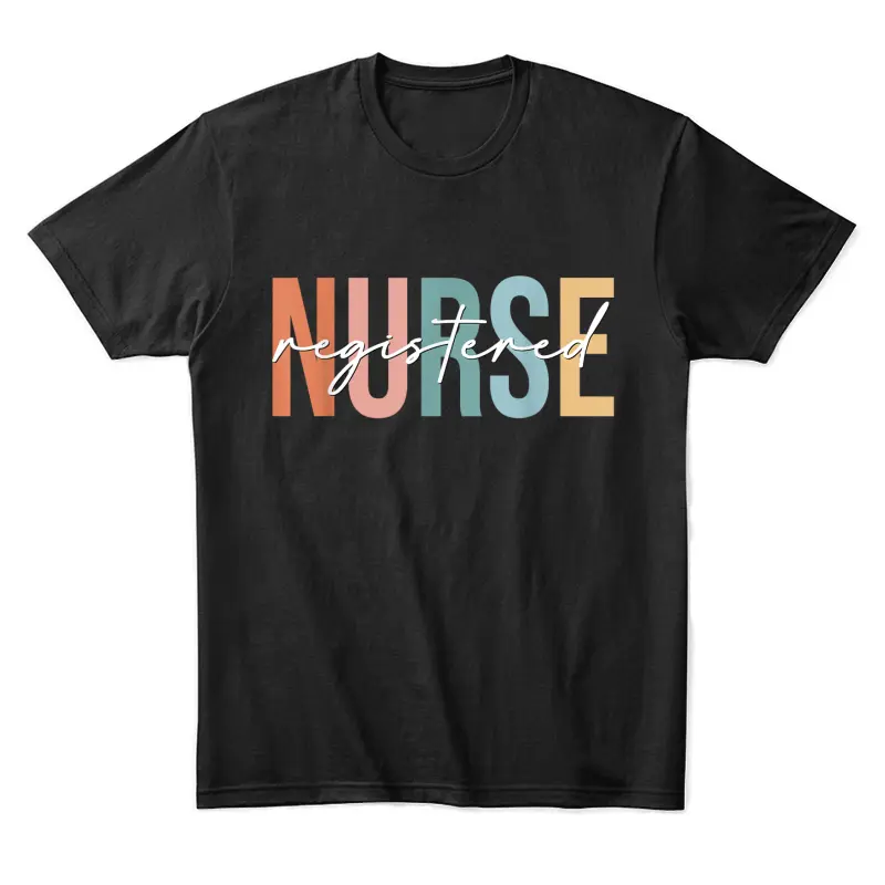 Boho Retro Vintage Registered Nurse Stethoscope Nursing Unisex Staple T-Shirt
