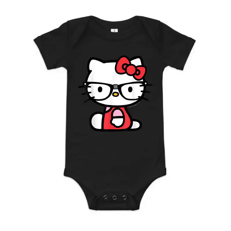 Hello Kitty Nerd Glasses Tee Shirt Baby Onesie