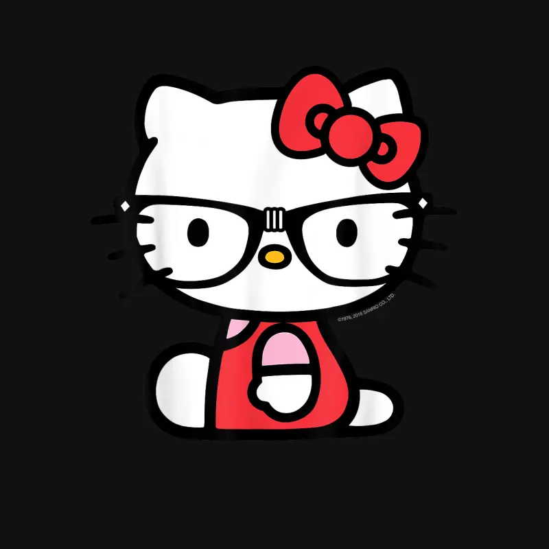Hello Kitty Nerd Glasses Tee Shirt Baby Onesie