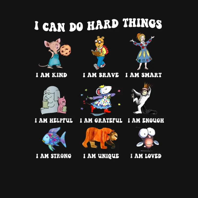 I Can Do Hard Things Teacher Back To School Children's Book Youth Staple T-Shirt