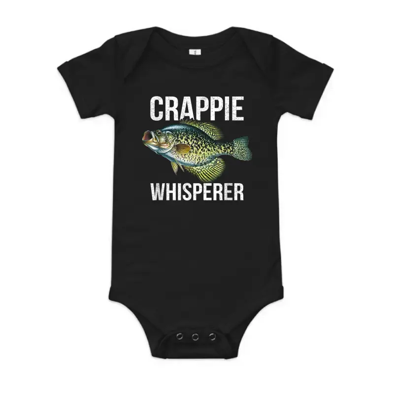 Crappie Whisperer, Crappie Fishing Baby Onesie