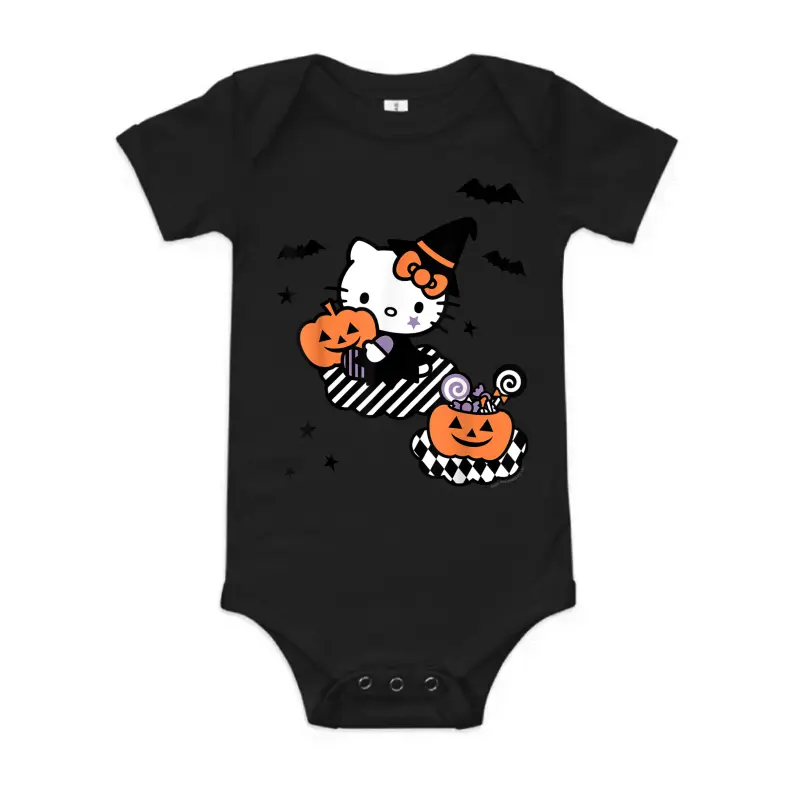 Hello Kitty Trick Or Treat Halloween Tee Shirt Baby Onesie