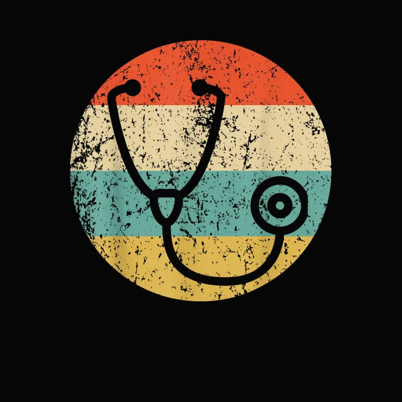 Doctor Nurse Vintage Retro Stethoscope Toddler Staple T-Shirt