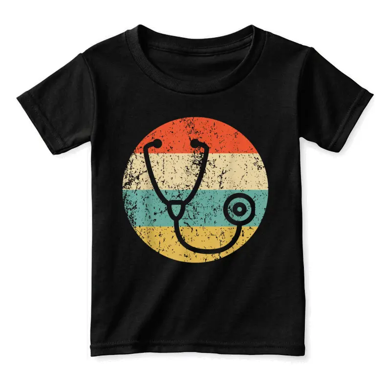 Doctor Nurse Vintage Retro Stethoscope Toddler Staple T-Shirt
