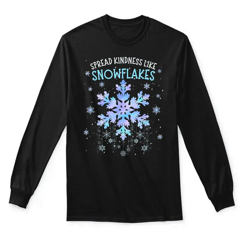 Spread Kindness Like Snowflakes Christmas Teacher Unity Day Unisex Long Sleeve T-Shirt