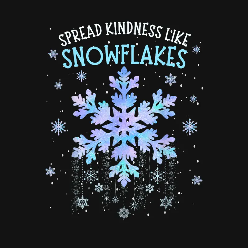 Spread Kindness Like Snowflakes Christmas Teacher Unity Day Unisex Long Sleeve T-Shirt